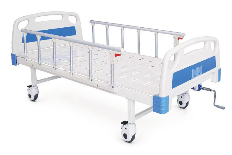 Lit d’hospitalisation manuel 1 manivelle – avec roues