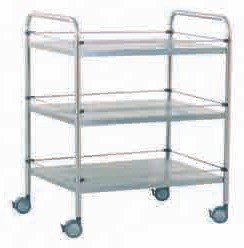 Chariot de soins inox 3 plateaux KWF – Mobilier d'hospitalisation à Abidjan