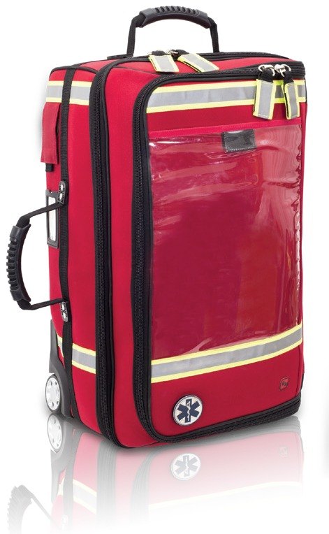 Sac d’urgence à roulettes Elite Bags Emerair rouge
